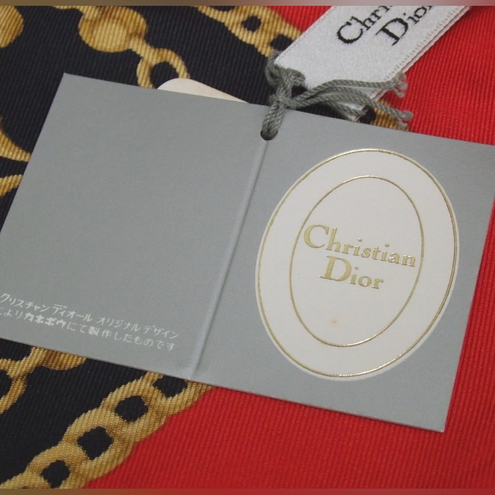 NWT DIOR Signature Logo Silk Scarf 😍❤️ - Picture 3 of 15